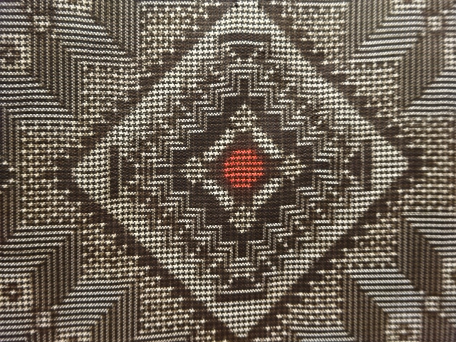 JAPANESE KIMONO / ANTIQUE DORO OSHIMA TSUMUGI KIMONO (RYUGō)